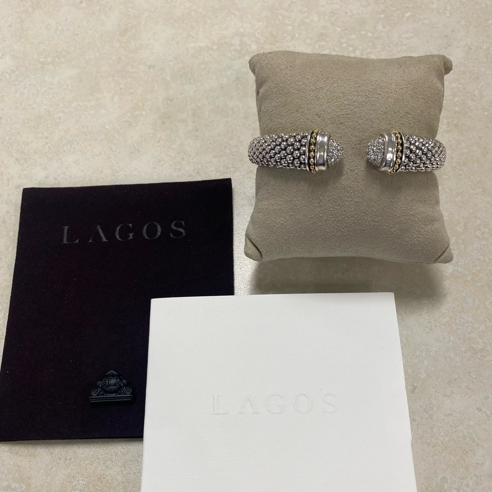 LAGOS Diamond Cuff Bracelet size medium